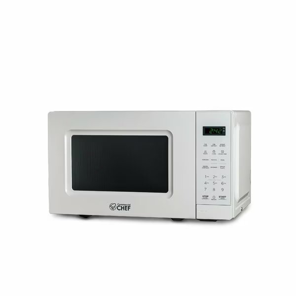 0.7 cu ft.  Countertop Microwave Oven Oven, White, Commercial Chef, Mfr#: CHM7MW
